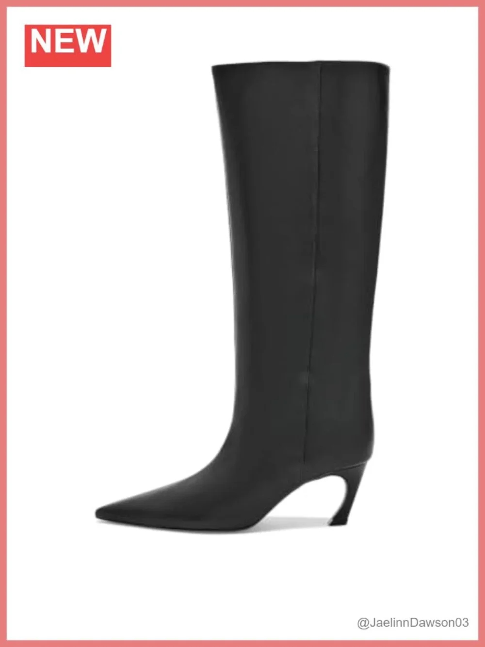 Leather Over-the-Knee Boots Mid-Heel Pull-On Pointed Toe Suede